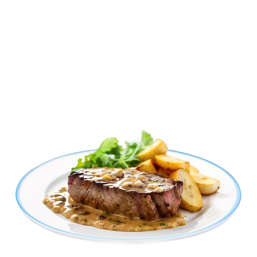 Steak With Mushroom Sauce Png 05252024 PNG Image