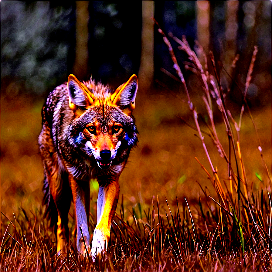 Stealthy Coyote Stalking Png 06122024 PNG Image