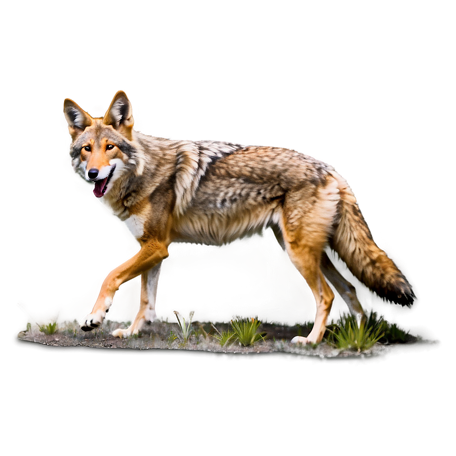 Stealthy Coyote Stalking Png Gob86 PNG Image