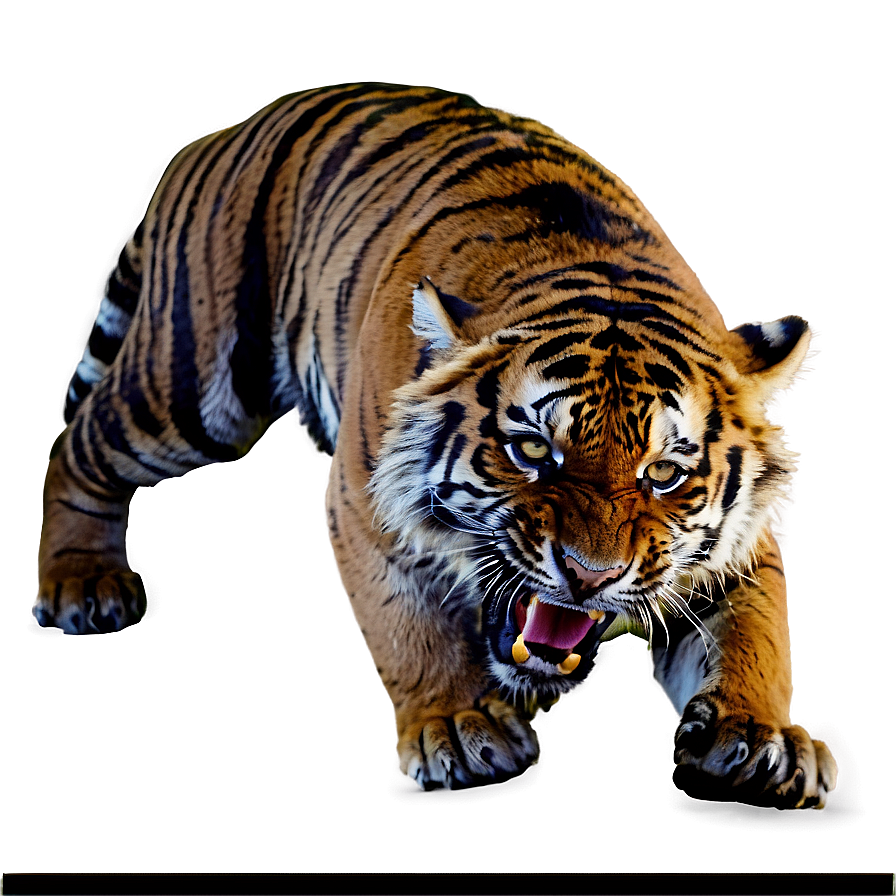 Stealthy Tiger Ambush Png 5 PNG Image