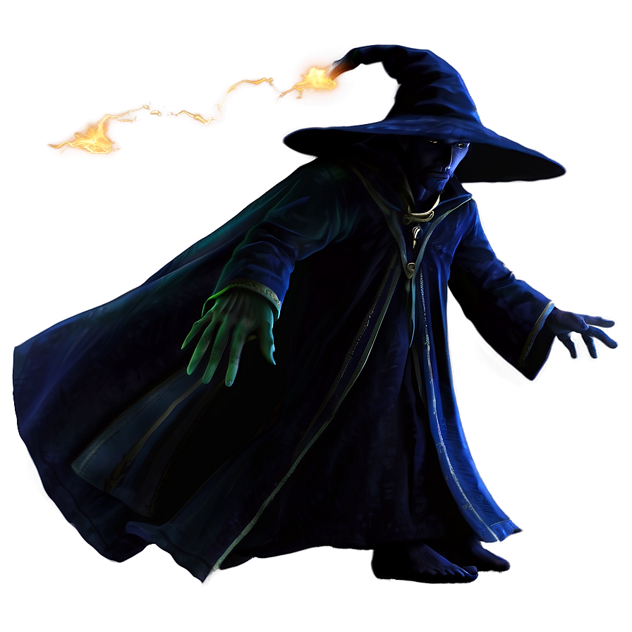 Stealthy Wizard In Shadows Png 06112024 PNG Image