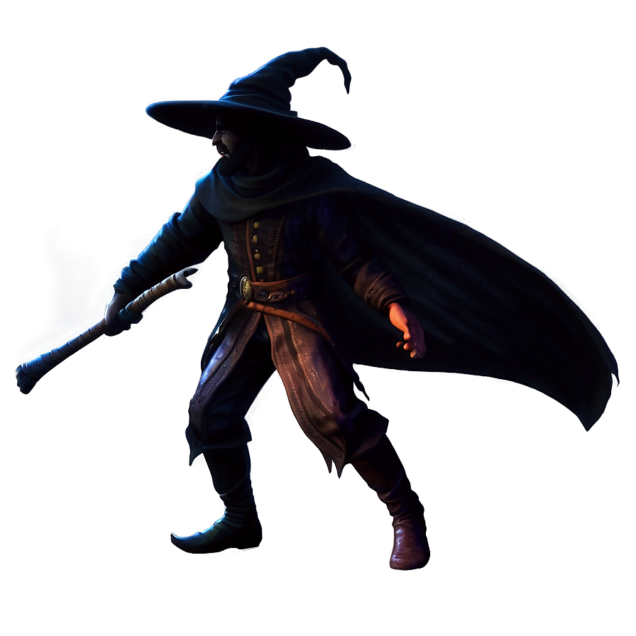 Stealthy Wizard In Shadows Png Gxq67 PNG Image