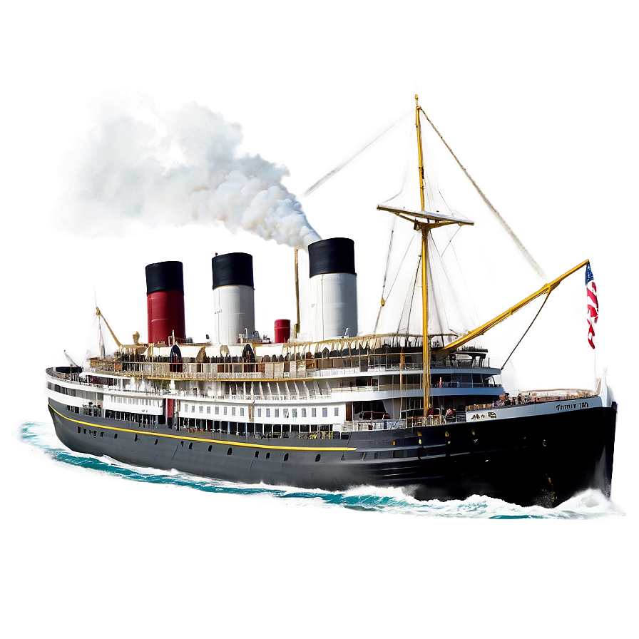 Steam Ship Sailing Png Dxn PNG Image