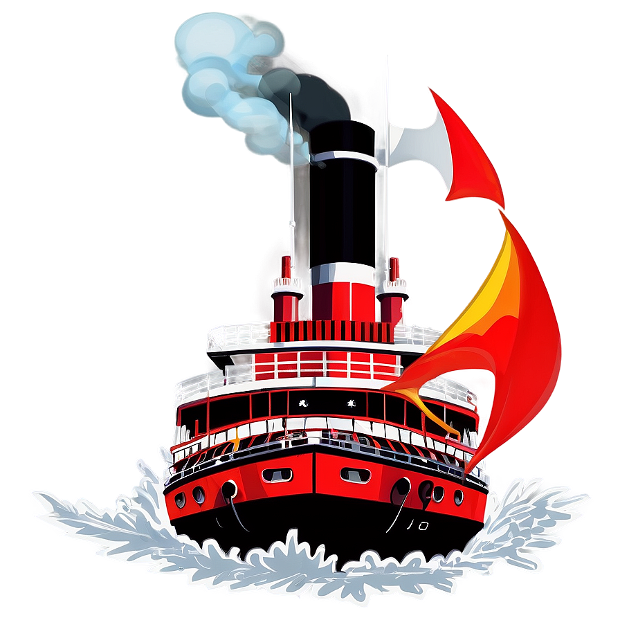 Steam Ship Sailing Png Tde63 PNG Image