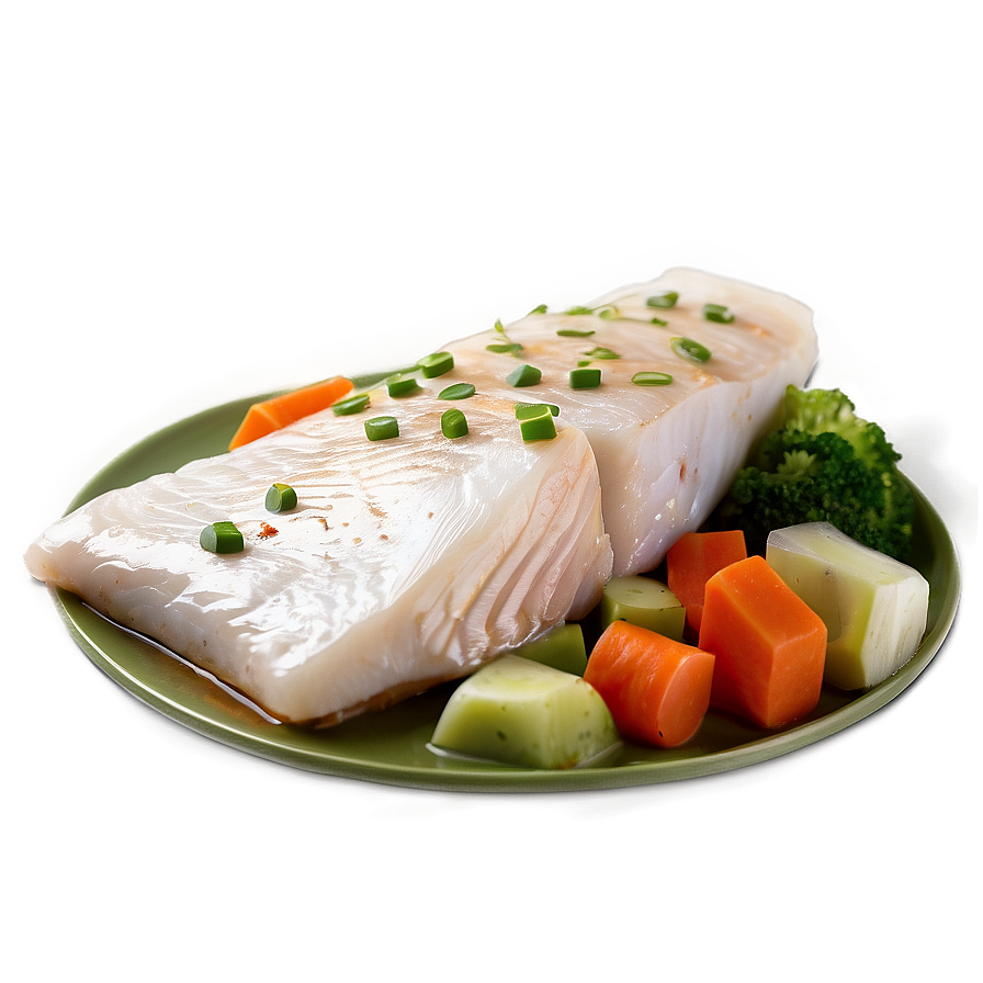 Steamed Cod With Vegetables Png Yyq PNG Image