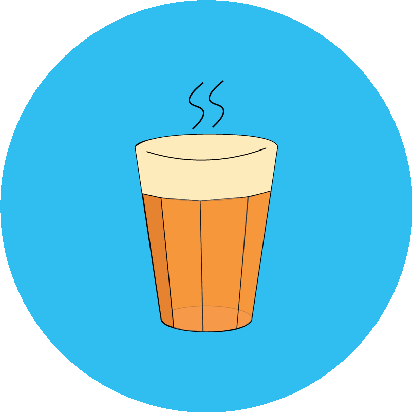 Steaming Chai Glass Vector Illustration PNG Image