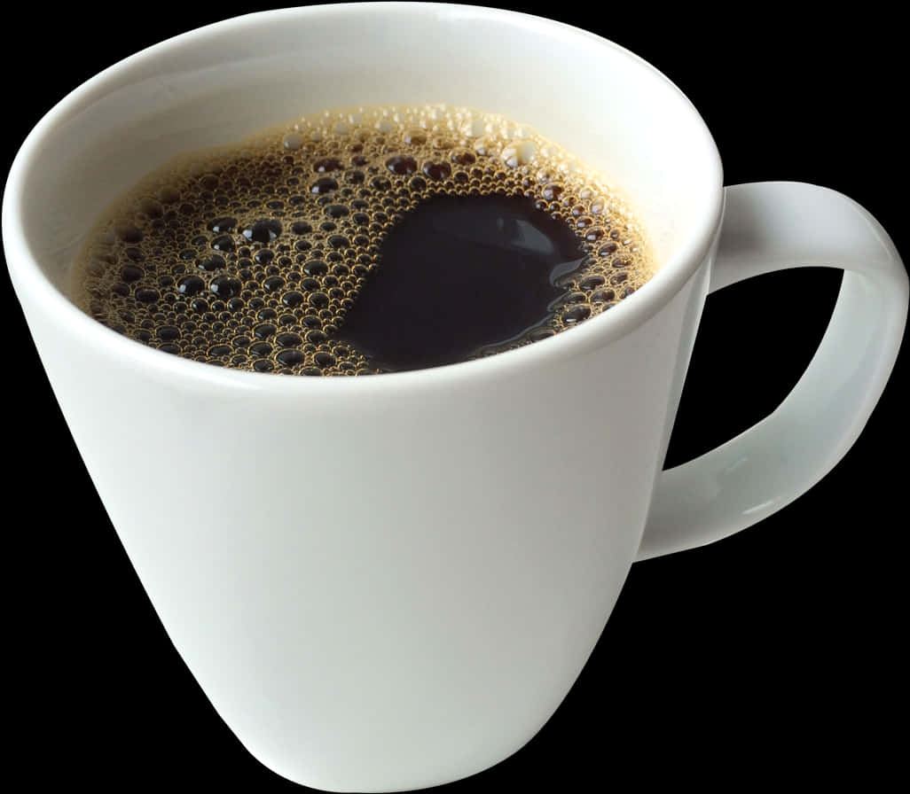 Steaming Coffee Cup Black Background PNG Image