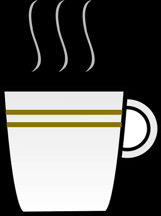 Steaming Coffee Cup Graphic PNG Image