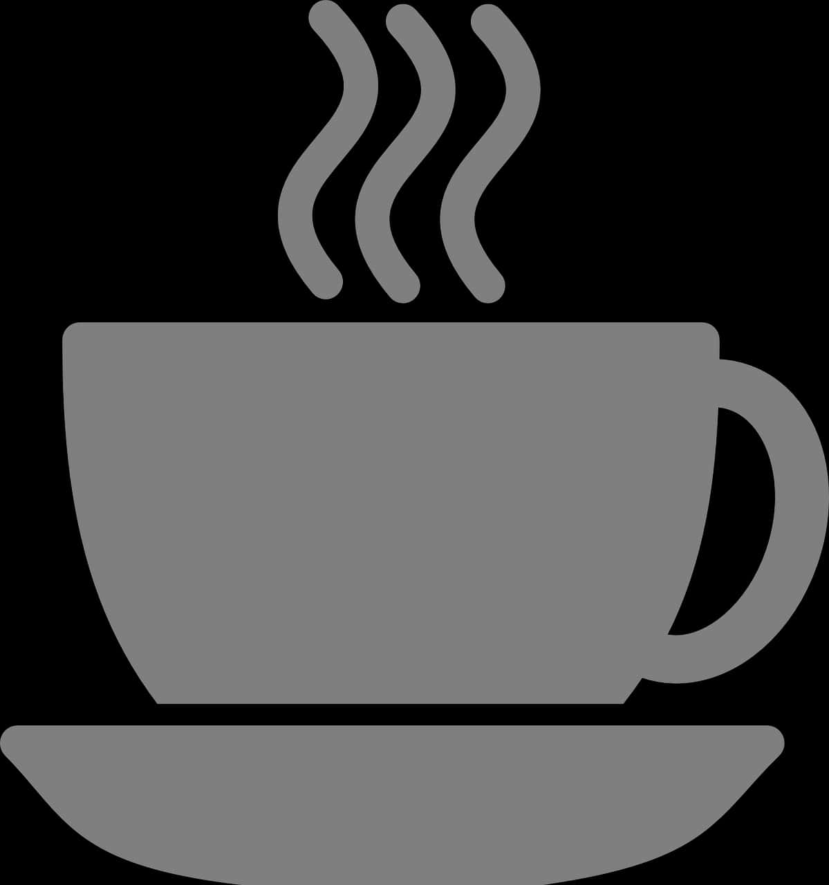 Steaming Coffee Cup Icon PNG Image