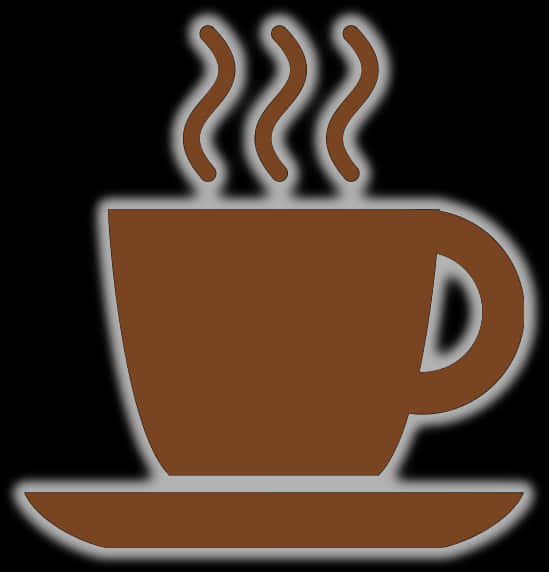 Steaming Coffee Cup Icon PNG Image