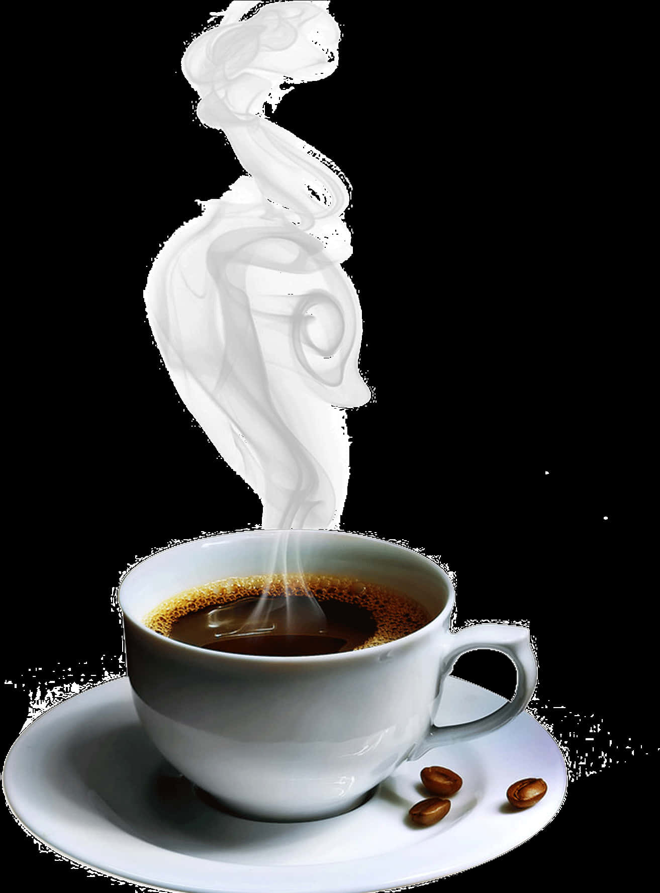 Steaming Coffee Cup PNG Image