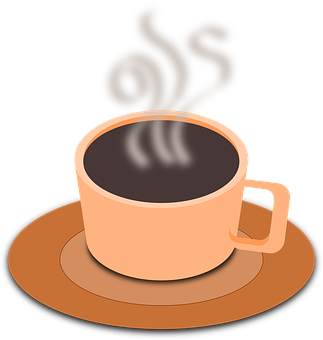 Steaming Coffee Cup Vector PNG Image