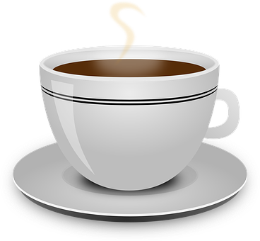 Steaming Coffee Cup Vector PNG Image