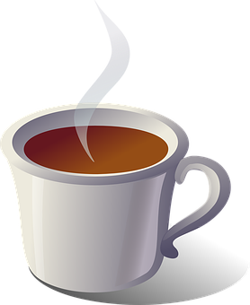 Steaming Coffee Cup Vector PNG Image