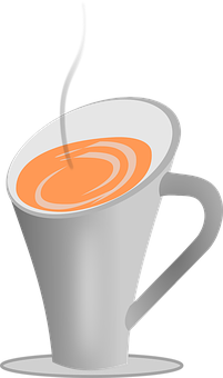 Steaming Coffee Cup Vector PNG Image