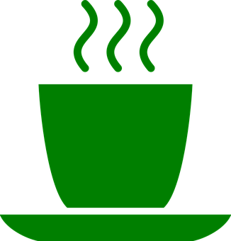 Steaming Green Mug Icon PNG Image