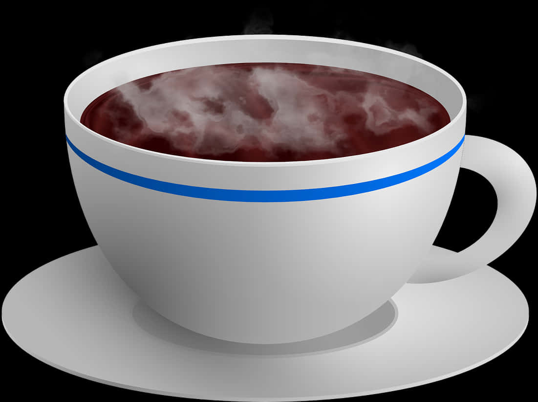 Steaming Hot Beveragein Cup PNG Image