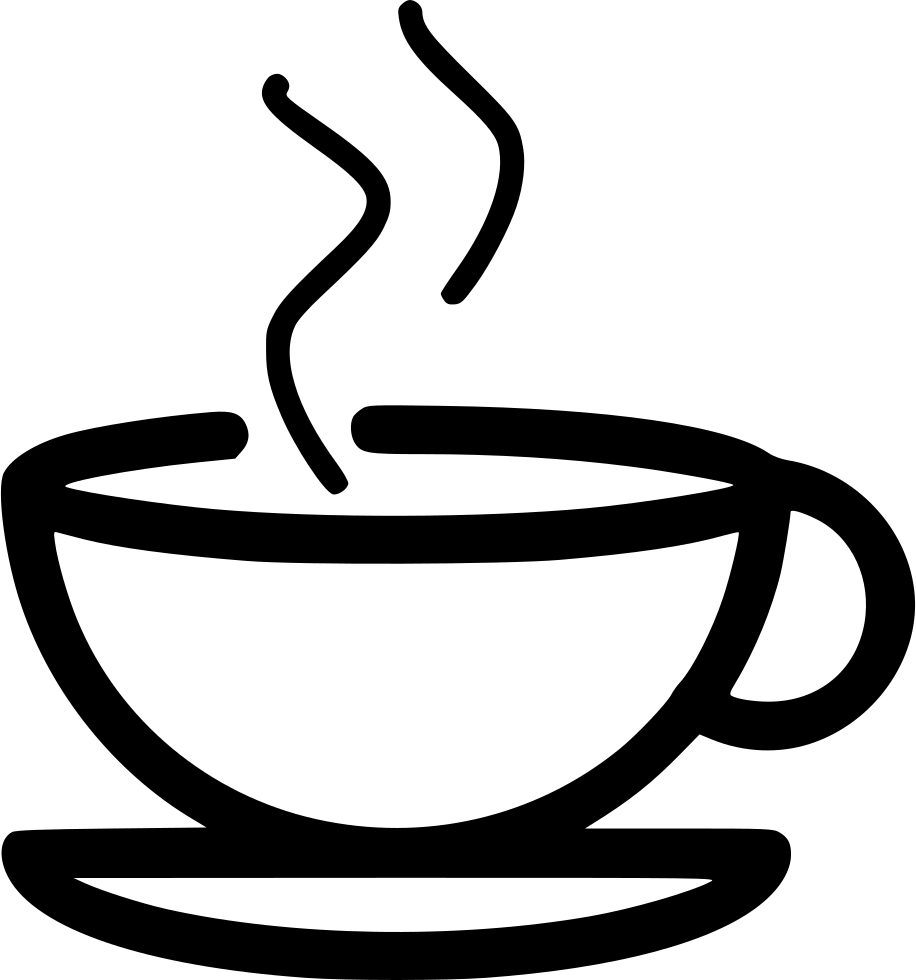 Steaming Tea Cup Outline PNG Image