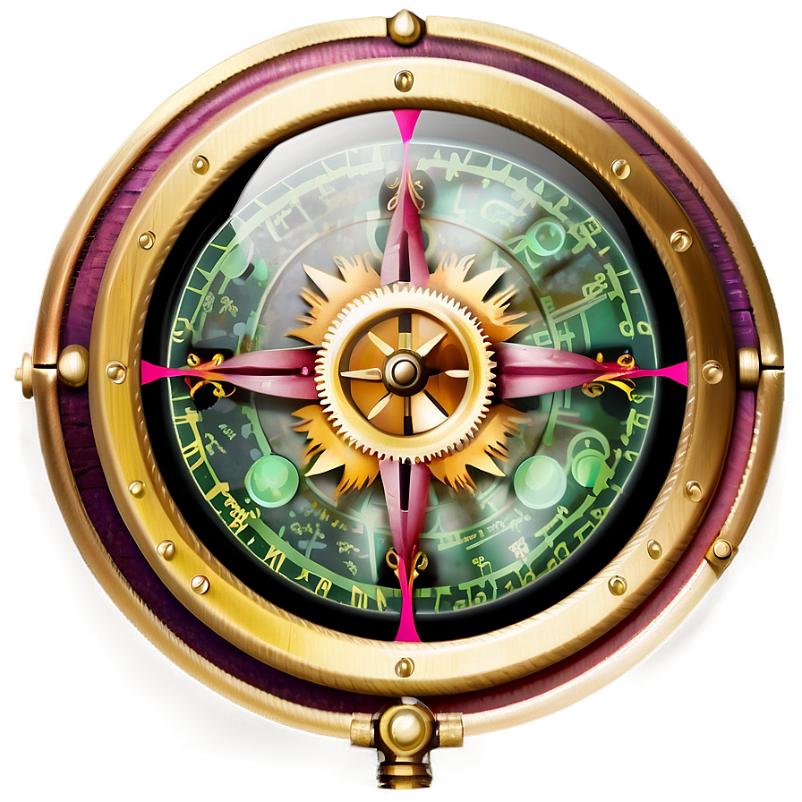 Steampunk Compass Png Tat PNG Image