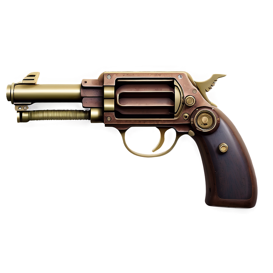 Steampunk Gear Pistol Png Bnr PNG Image