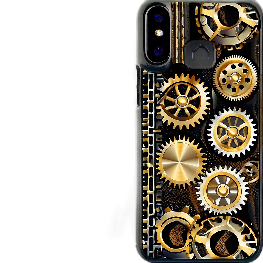 Steampunk Gears Phone Case Png 06122024 PNG Image