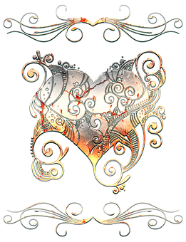 Steampunk Heart Artwork PNG Image