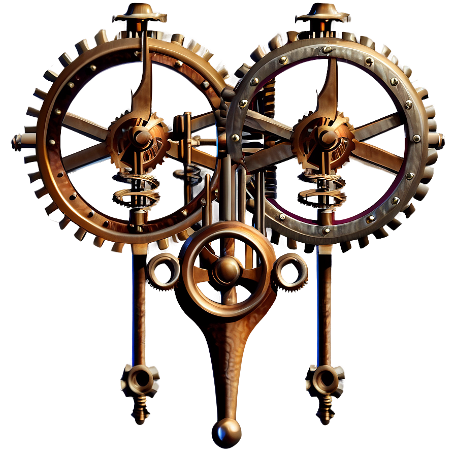 Steampunk Iron Clock Png Vvh PNG Image