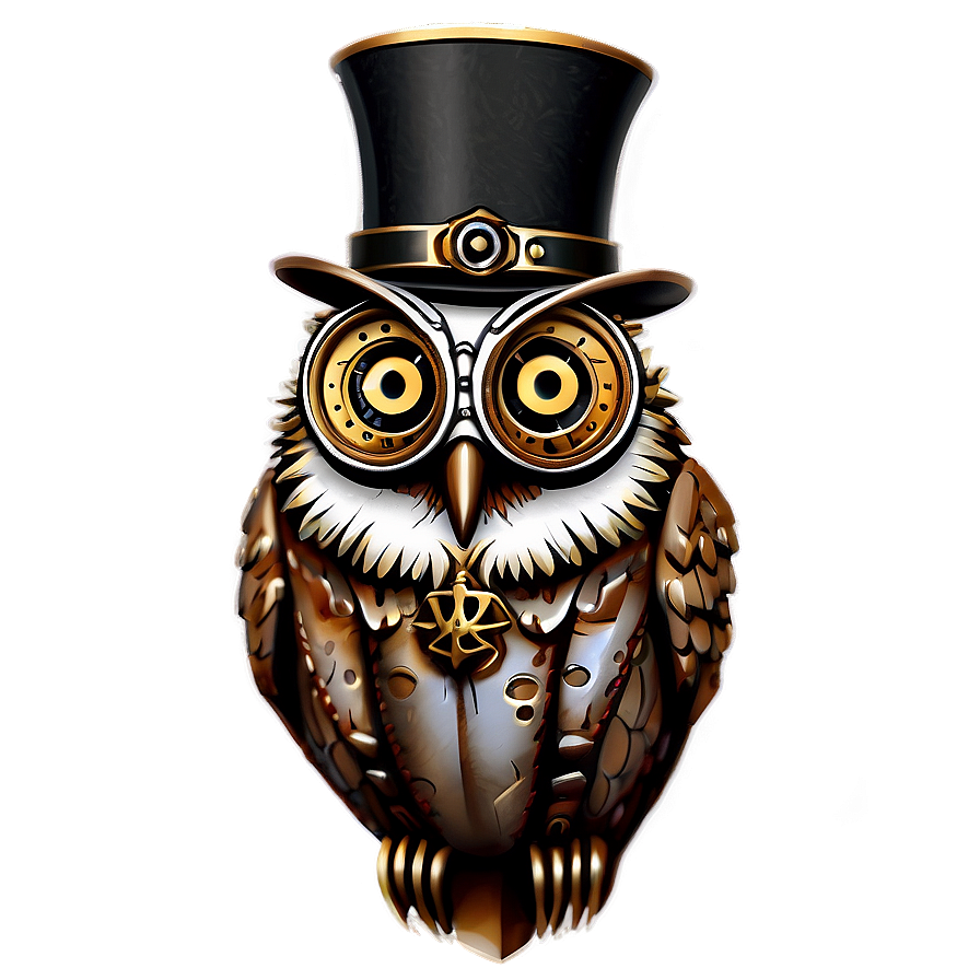 Steampunk Owl Png Pdn PNG Image