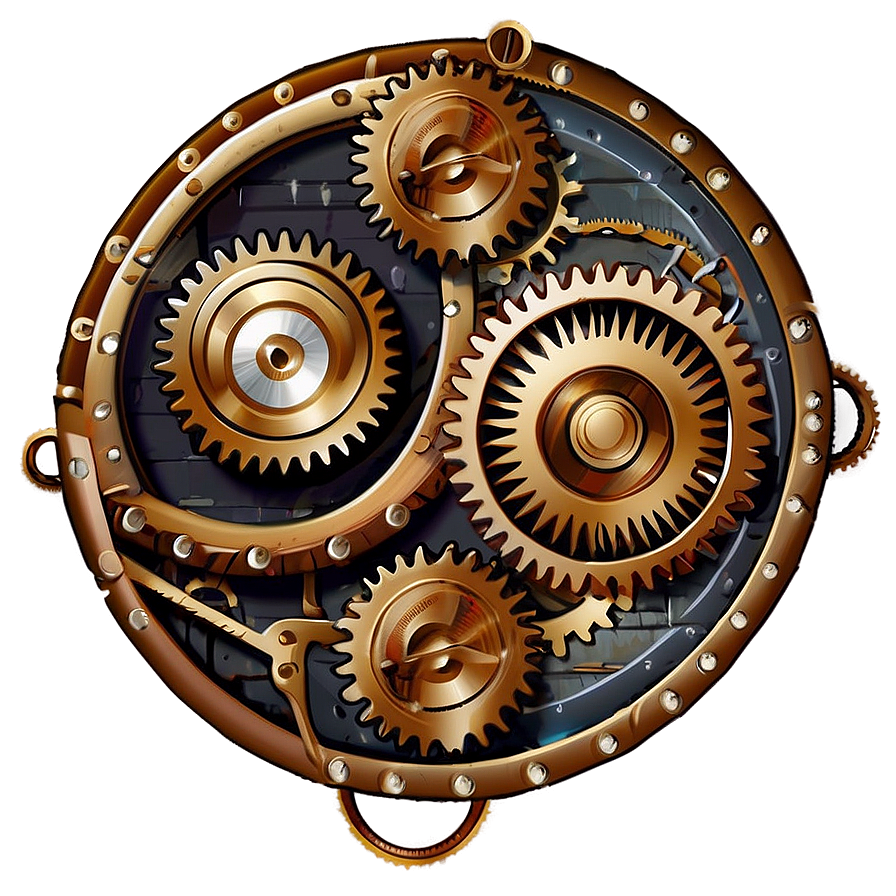 Steampunk Pattern Design Png Tiq96 PNG Image