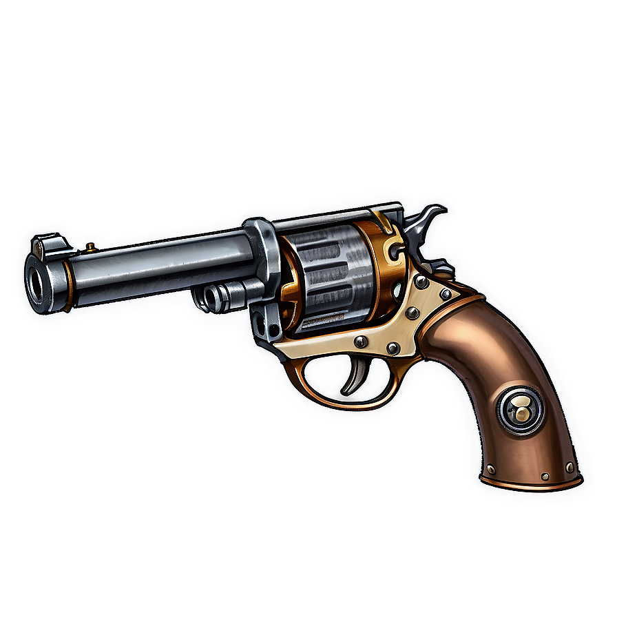 Steampunk Revolver Concept Png Dvc PNG Image