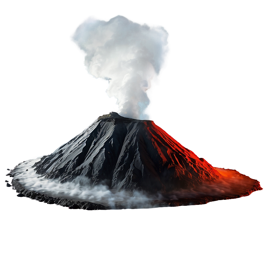 Steamy Volcano Eruption Png Koe PNG Image