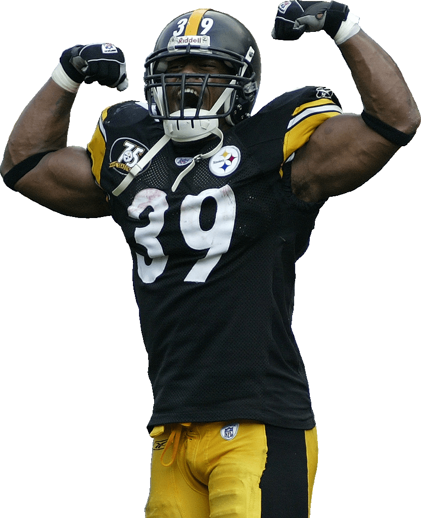 Steelers Player Flexing Muscles PNG Image