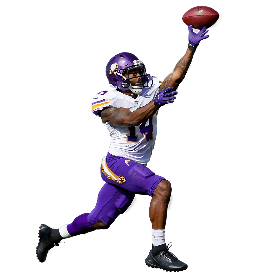 Stefon Diggs Catching Football Png 75 PNG Image