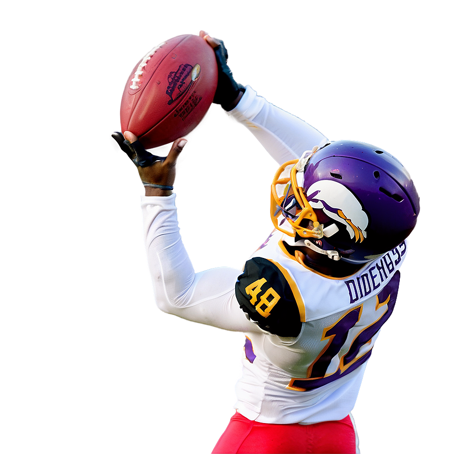 Stefon Diggs Catching Football Png Myi PNG Image