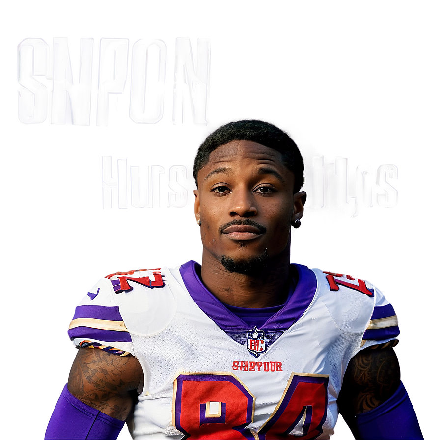 Stefon Diggs Sideline Portrait Png Mal15 PNG Image