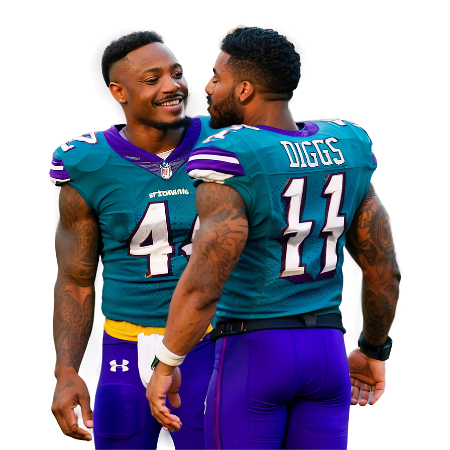 Stefon Diggs Team Huddle Moment Png Wbw93 PNG Image