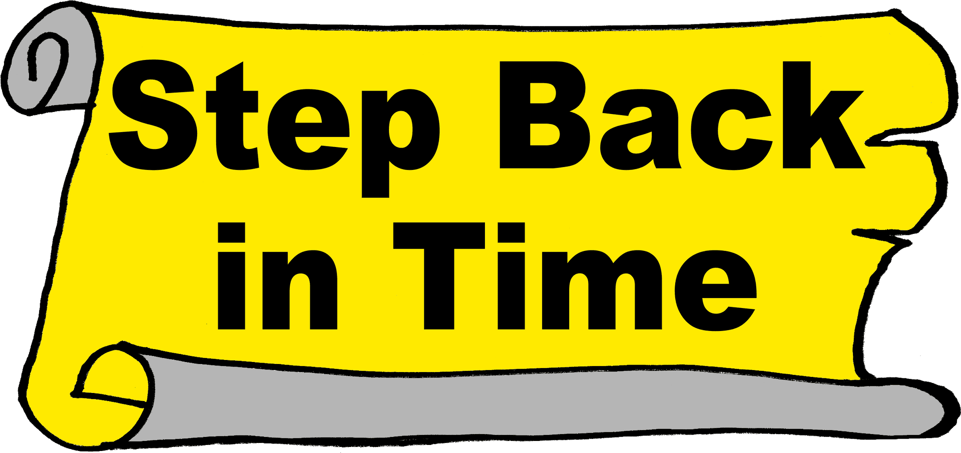 Step Backin Time Banner PNG Image