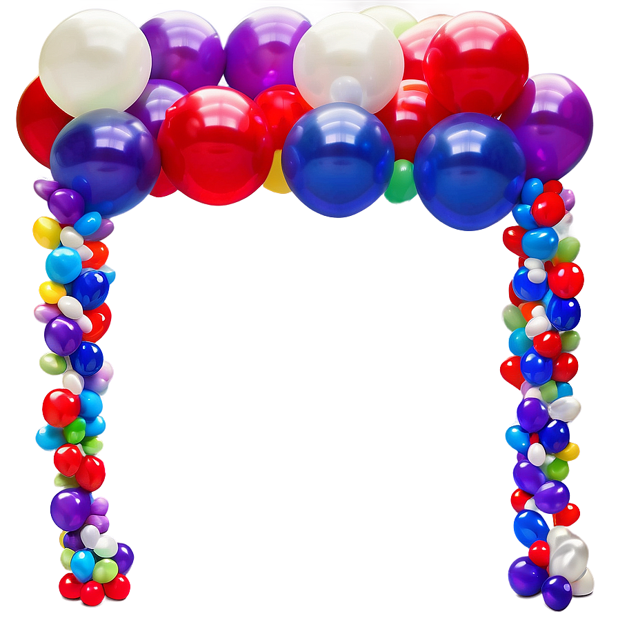 Step-by-step Balloon Garland Making Png 72 PNG Image