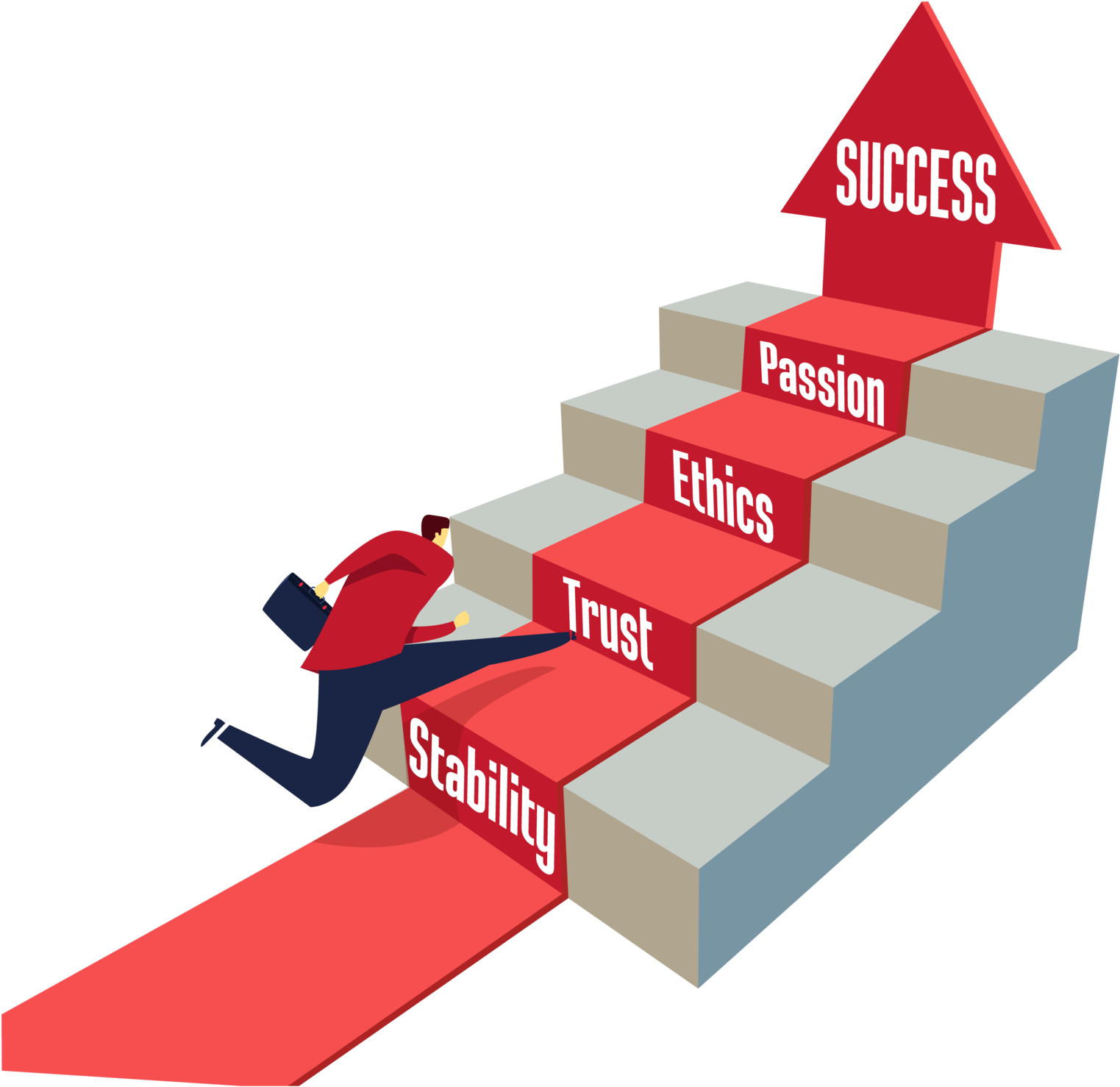 Stepsto Success Illustration PNG Image