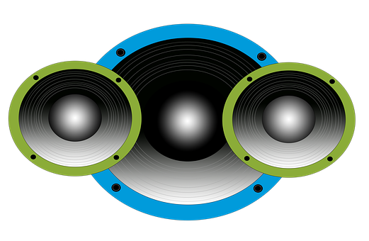 Stereo Speakers Graphic PNG Image