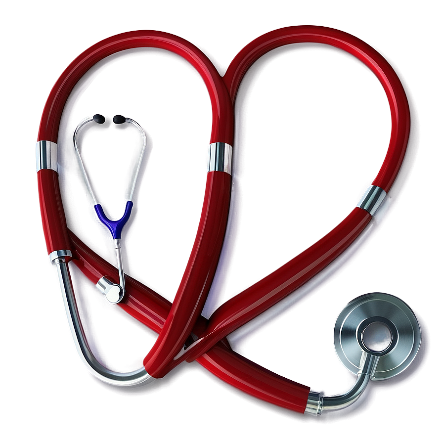 Stethoscope Heart On White Png 06282024 PNG Image