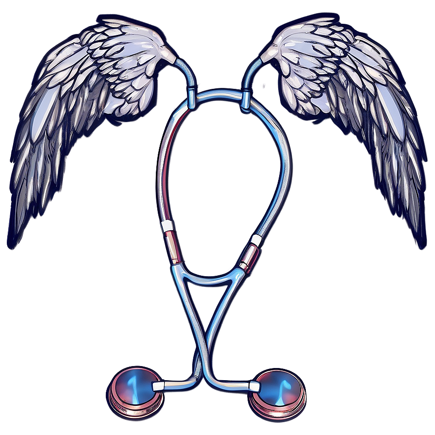 Stethoscope Heart With Wings Png Vnh PNG Image