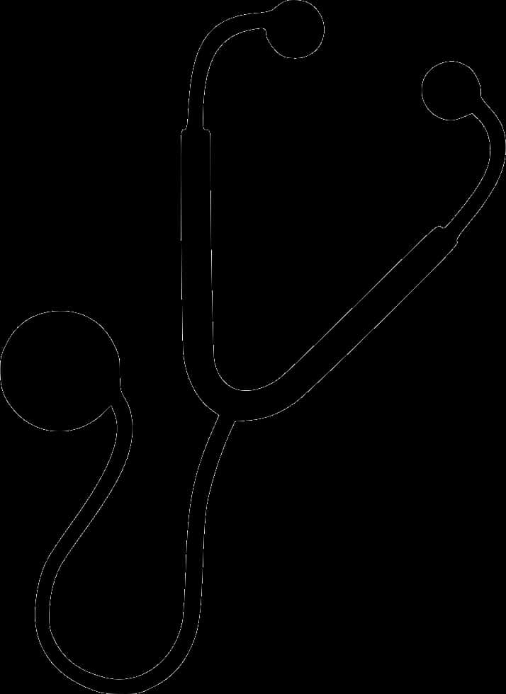 Stethoscope Silhouette Outline PNG Image