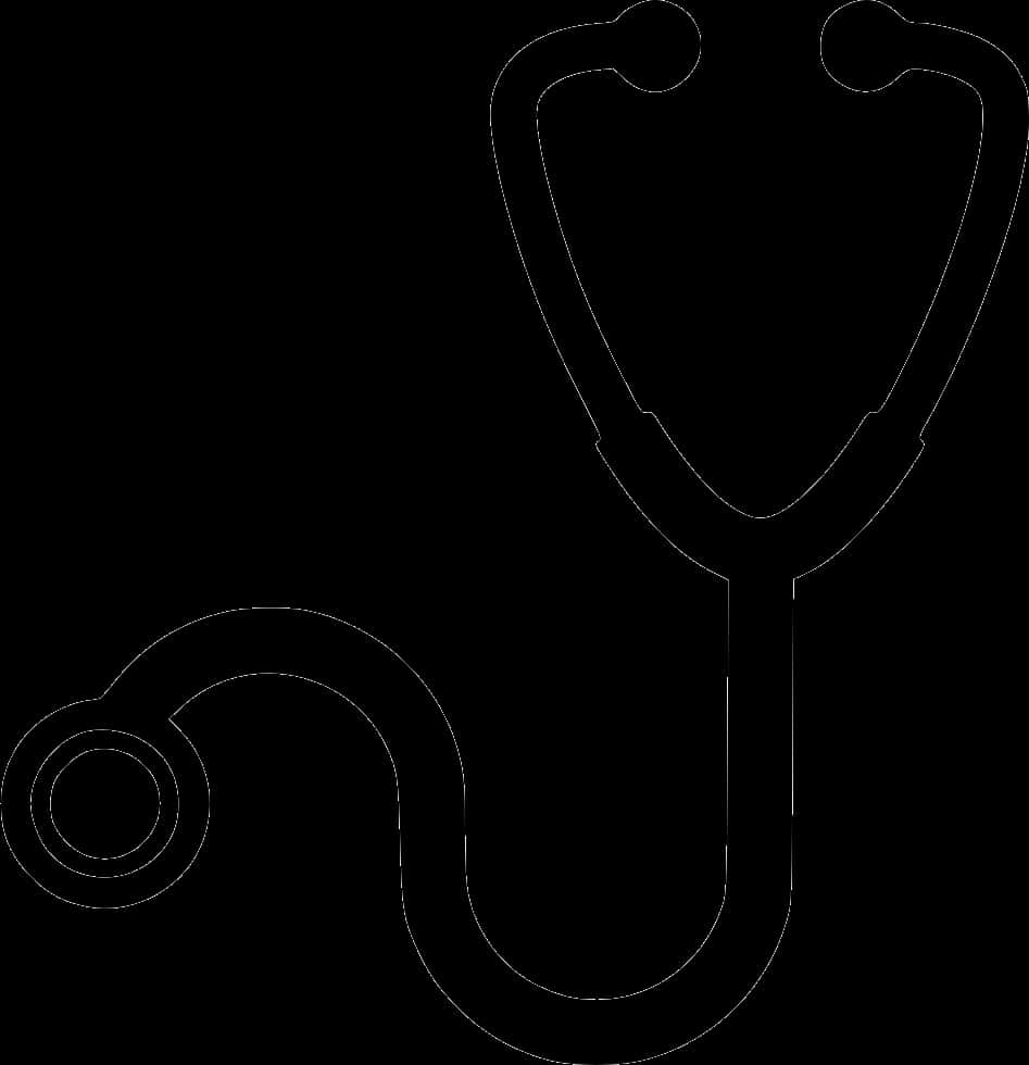 Stethoscope Silhouette Outline PNG Image