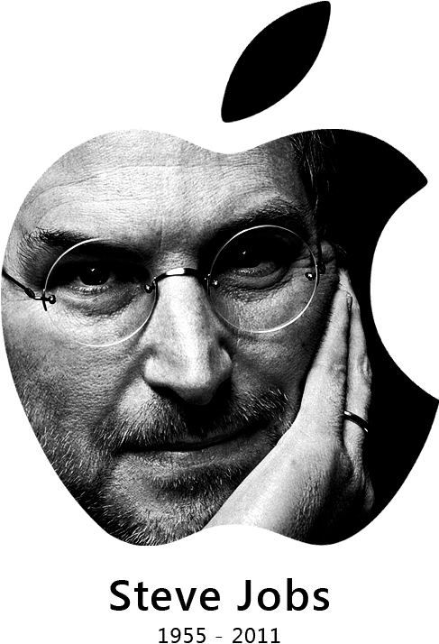 Steve Jobs Apple Icon Tribute PNG Image