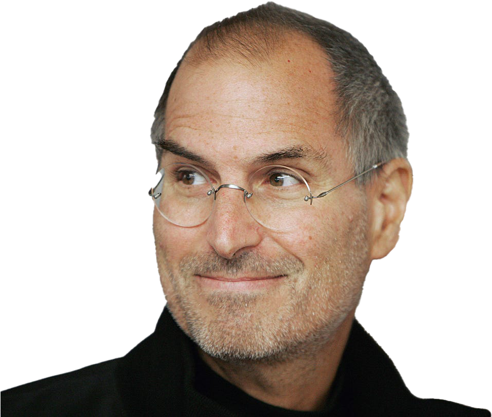 Steve Jobs Iconic Portrait PNG Image