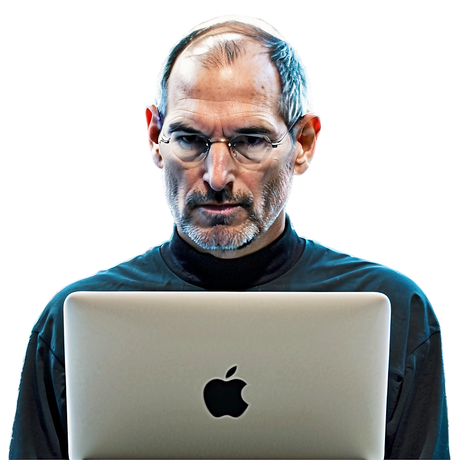 Steve Jobs With Macbook Png Wjg PNG Image