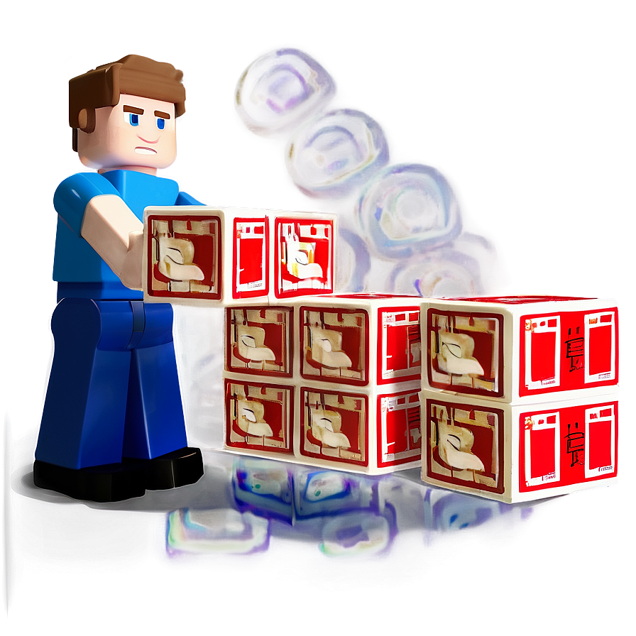 Steve With Tnt Blocks Png Eri PNG Image