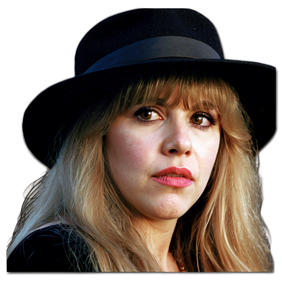 Stevie Nicks In Hat Png 06252024 PNG Image