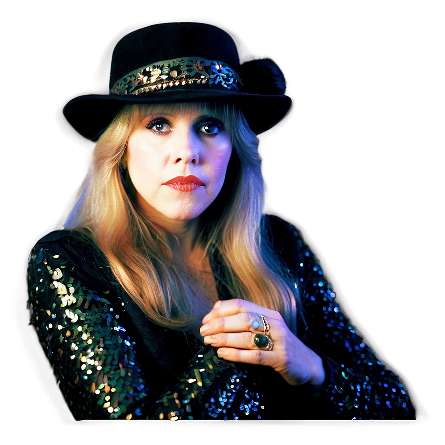 Stevie Nicks In Sequins Png Fes52 PNG Image